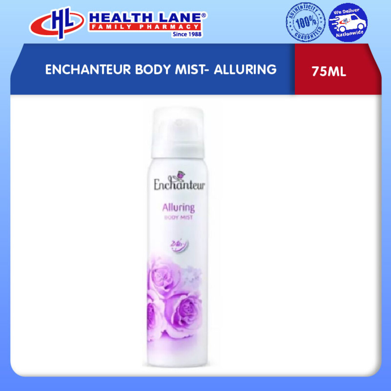 ENCHANTEUR BODY MIST- ALLURING (75ML)